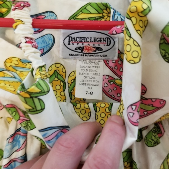 Kids Girls 7/8 Sleeveless Flip Flop Dress Summer‎ - Picture 2 of 3